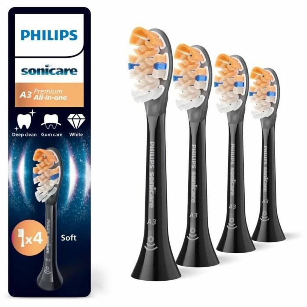 Cabezal de Recambio Philips Negro 4 Unidades